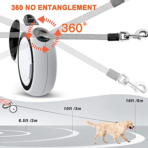 Upgraded Retractable Dog Leash, Heavy Duty Pet Walking Leash with...