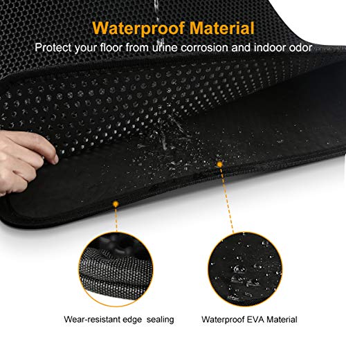 CLEEB OURG Cat Litter Mat, Kitty Litter Box Trapping Mat Large Si...
