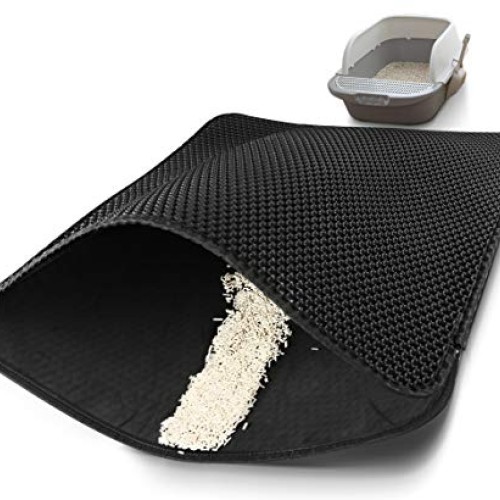 CLEEB OURG Cat Litter Mat, Kitty Litter Box Trapping Mat Large Si...