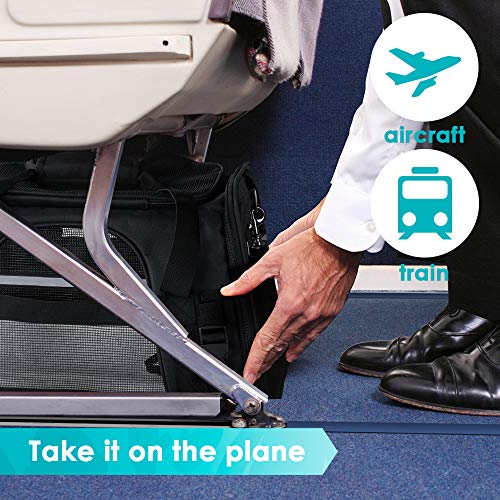 CLEEBOURG Pet Carrier Cat Carriers, Airline Approved Travel Pet B...