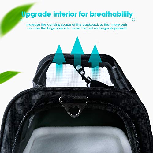 CLEEBOURG Pet Carrier Cat Carriers, Airline Approved Travel Pet B...