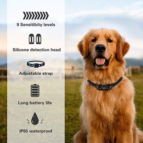 Dog Bark Collar, No Barking Shock Collar Anti Bark Rechargeable D...