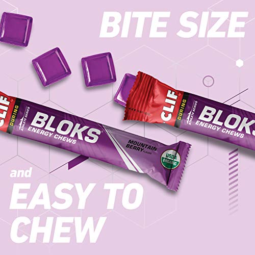 Clif BLOKS - Energy Chews - Mountain Berry - Non-GMO - Plant Base...