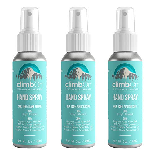 climbOn Hand Spray Waterless Cleaner - Essential Oil Hand Sanitiz...