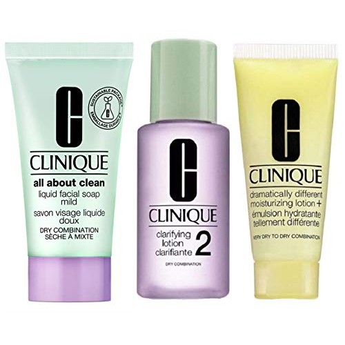 CLINIQUE 3-Step Skincare System Trial Set Dry/Combination