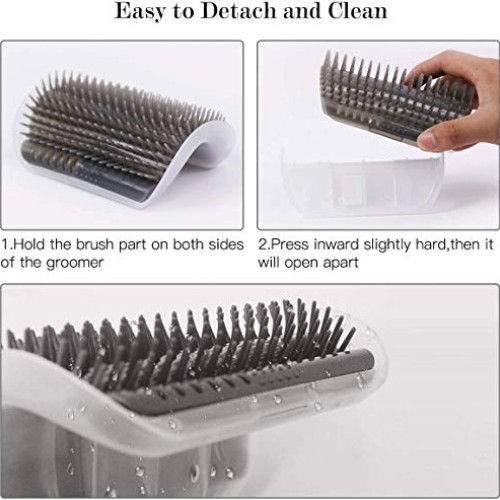CLKHOWL Cat Self Cleaning, 4 Pack Cat Wall Corner Cleaning Brush ...