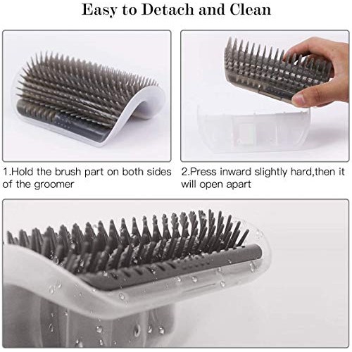 CLKHOWL Cat Self Cleaning, 4 Pack Cat Wall Corner Cleaning Brush ...