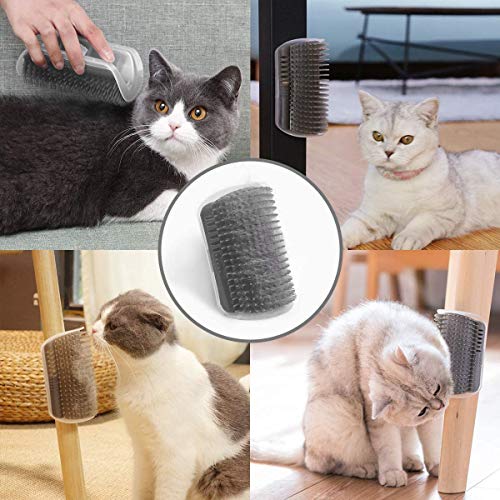 CLKHOWL Cat Self Cleaning, 4 Pack Cat Wall Corner Cleaning Brush ...