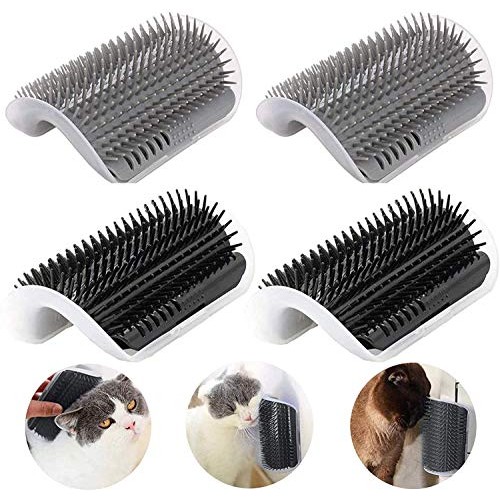 CLKHOWL Cat Self Cleaning, 4 Pack Cat Wall Corner Cleaning Brush ...