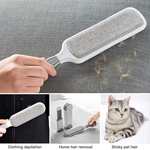 Pet Hair Remover Brush Double-Sided - Fur & Lint Removal Brush wi...