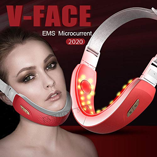 Double Chin Reducer Chin V-Line Up Lift Belt Machine Red Blue Led...