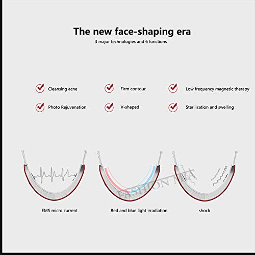 Double Chin Reducer Chin V-Line Up Lift Belt Machine Red Blue Led...