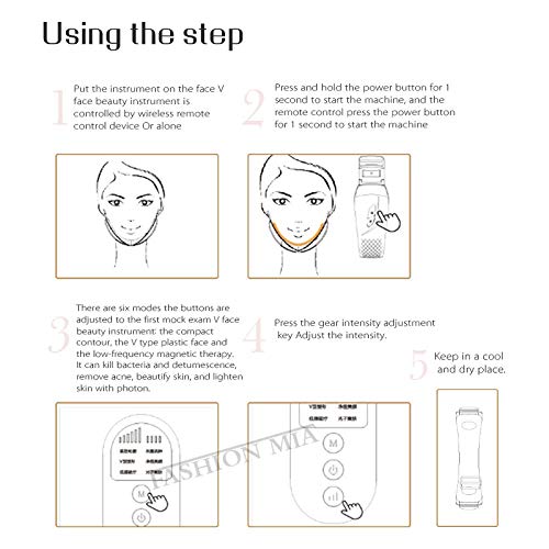 Double Chin Reducer Chin V-Line Up Lift Belt Machine Red Blue Led...