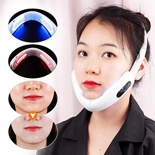 Facial Slimming Strap Chin V-Line Up Lift Belt Machine Red Blue L...