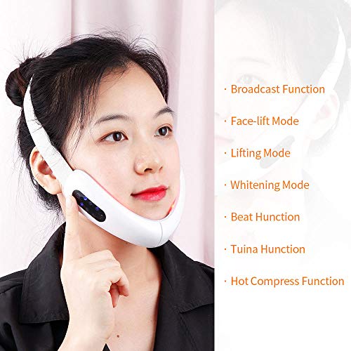 Facial Slimming Strap Chin V-Line Up Lift Belt Machine Red Blue L...
