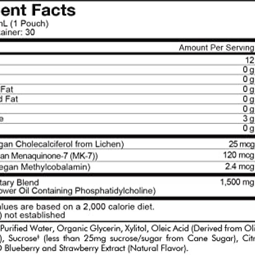 Codeage Liposomal Vitamin D3 Liquid Supplement Sachet, Wonder-D C...