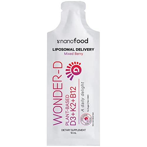 Codeage Liposomal Vitamin D3 Liquid Supplement Sachet, Wonder-D C...