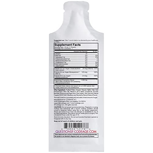 Codeage Liposomal Vitamin D3 Liquid Supplement Sachet, Wonder-D C...