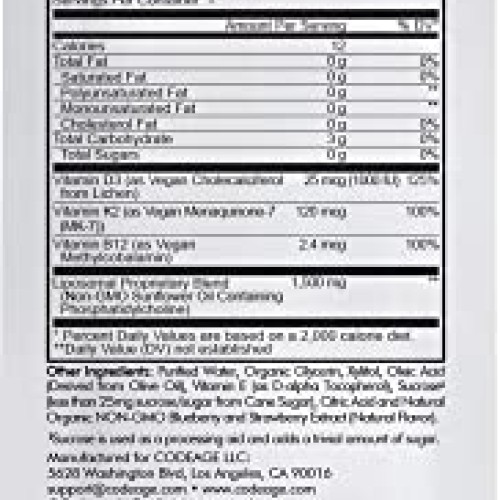 Codeage Liposomal Vitamin D3 Liquid Supplement Sachet, Wonder-D C...