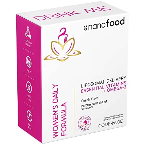 Codeage Liposomal Womens Daily Vitamins Liquid Pouch Formula, Ve...