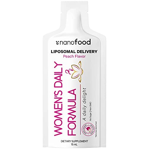 Codeage Liposomal Womens Daily Vitamins Liquid Pouch Formula, Ve...