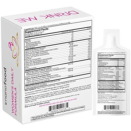 Codeage Liposomal Womens Daily Vitamins Liquid Pouch Formula, Ve...