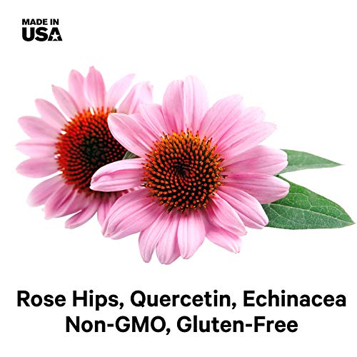 Codeage Liquid Vitamin C 1000mg, Vitamins D3, E & Zinc, Rose Hips...