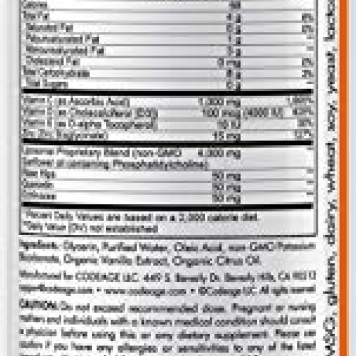 Codeage Liquid Vitamin C 1000mg, Vitamins D3, E & Zinc, Rose Hips...