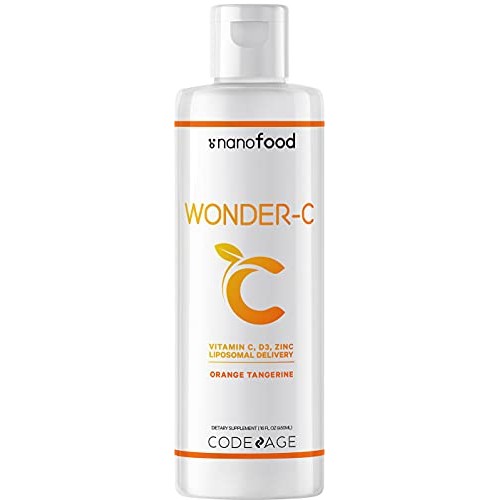 Codeage Liquid Vitamin C 1000mg, Vitamins D3, E & Zinc, Rose Hips...