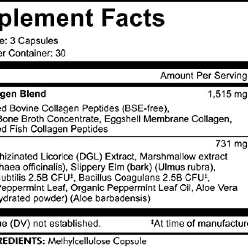 Codeage Multi Collagen + Gut Blend Supplement – Digestive Probiot...