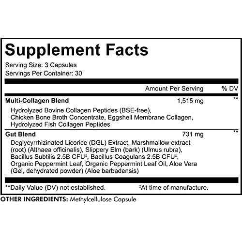 Codeage Multi Collagen + Gut Blend Supplement – Digestive Probiot...