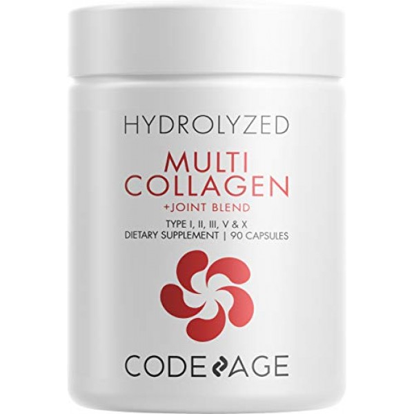 Codeage Multi Collagen Protein + Joint Blend, Astaxanthin, Bromel...