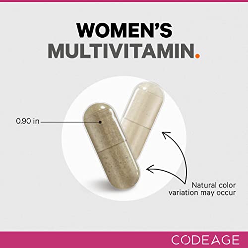 Codeage Women’s Daily Multivitamin, 25+ Vitamins & Minerals, Ferm...