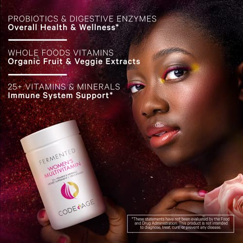 Codeage Women’s Daily Multivitamin, 25+ Vitamins & Minerals, Ferm...