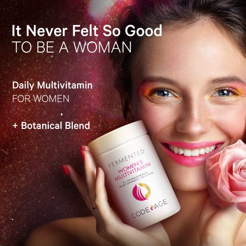 Codeage Women’s Daily Multivitamin, 25+ Vitamins & Minerals, Ferm...