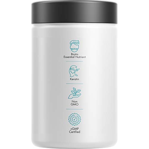 Hair Vitamins, Biotin, Keratin Supplement –Collagen, Vitamin A, B...
