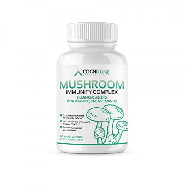 Advanced Mushroom Immune Support Blend - 8 Organic Mushroom Compl...