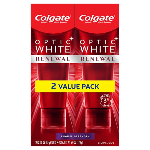 Colgate Optic Renewal Teeth Whitening Toothpaste with Fluoride Hy...