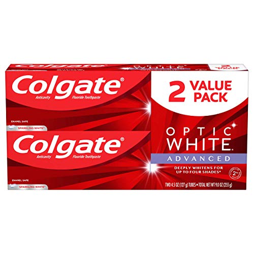 Colgate Optic White Advanced Teeth Whitening Toothpaste, Sparklin...