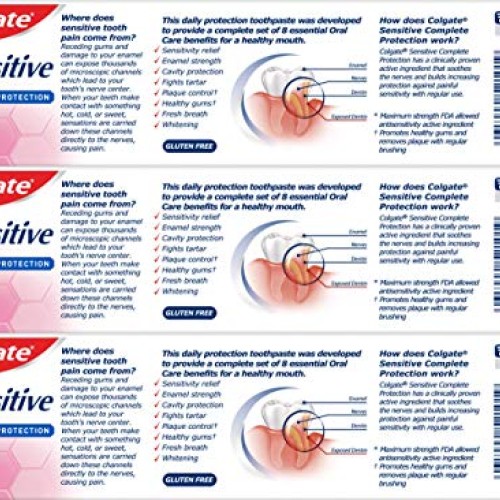 Colgate Sensitive Toothpaste, Complete Protection, Mint - 6 ounce...