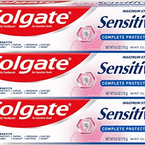 Colgate Sensitive Toothpaste, Complete Protection, Mint - 6 Ounce...