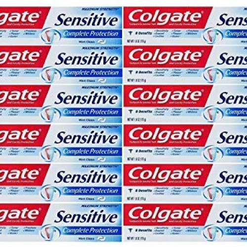 Colgate Sensitive Toothpaste, Maximum Strength, Clean Mint, Trave...