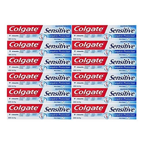 Colgate Sensitive Toothpaste, Maximum Strength, Clean Mint, Trave...