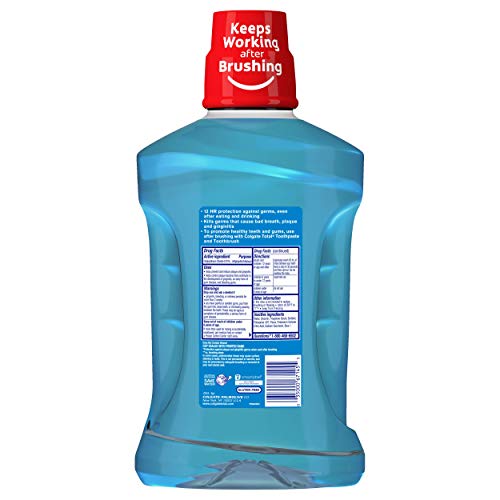 Colgate Total Alcohol Free Mouthwash for Bad Breath, Antibacteria...