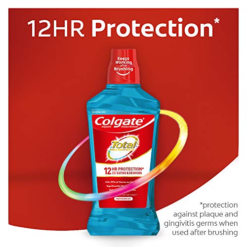 Colgate Total Pro-Shield Alcohol Free Mouthwash, Peppermint - 500...