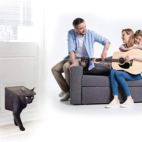 COLIBROX Cat Door for Big Cats and Small Dogs 7.5 x 7.8 Inch Larg...