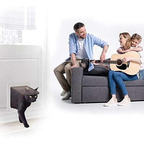 COLIBROX Cat Door for Big Cats and Small Dogs 7.5 x 7.8 Inch Larg...