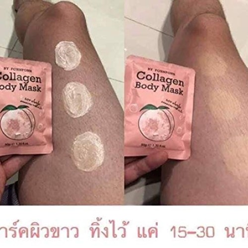 X2 Pack.Collagen Body mask Extra Whitening Helps Fade Scars • Red...