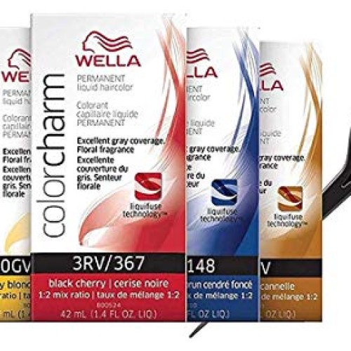 WeIla COLOR CHARM PERMANENT Liquid Haircolor w/Sleek Tint Brush...