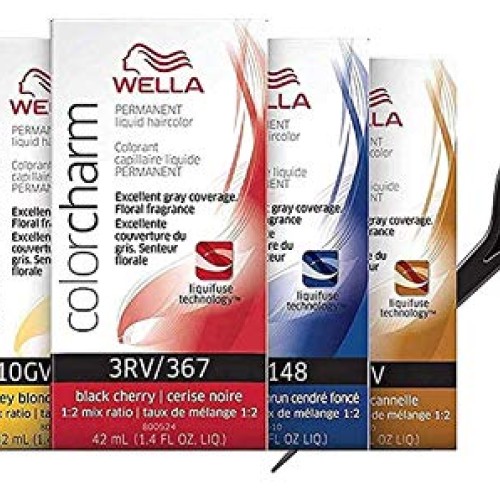 WeIla COLOR CHARM PERMANENT Liquid Haircolor w/Sleek Tint Brush...